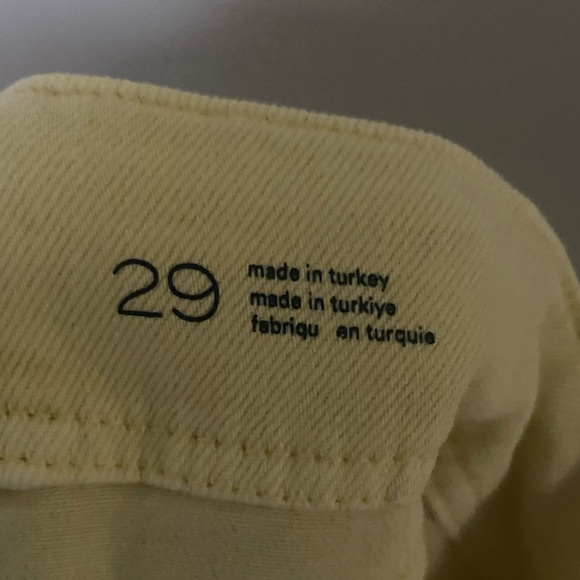 NWT Anthropologie | Pilcro | Yellow The Kit Regenerative Cotton High Rise Shorts - Picture 11 of 11